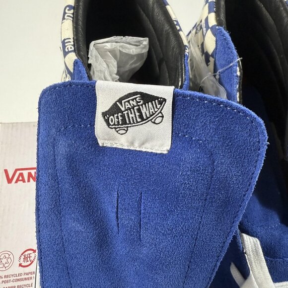 New Vans Supreme Checkers Sk8-Hi Reissue Pro Shoes Mens Size 11.5 Blue White main image 13